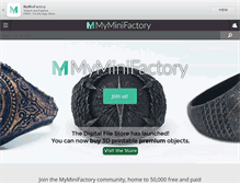 Tablet Screenshot of myminifactory.com